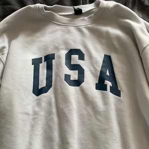 White USA Crewneck